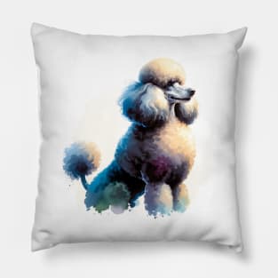 Poodle Watercolor - Beautiful Dog Pillow