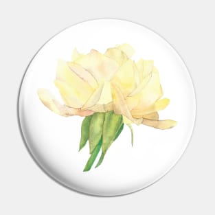 Yellow Rose, watercolor painting Pin