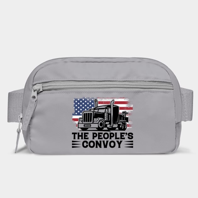 The Peoples Convoy Freedom Convoy 2022 American Flag USA Trucker Support Truckers by Tshirtiz