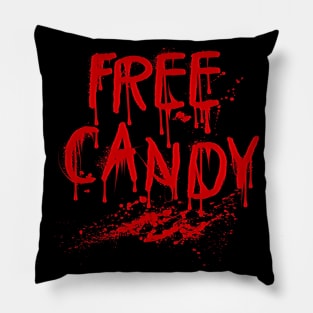 Free Candy Shirt Scary Bloody Halloween Pillow