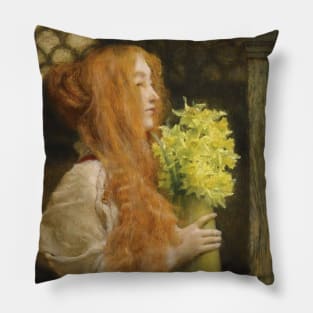 Spring Flowers by Lawrence Alma-Tadema Pillow