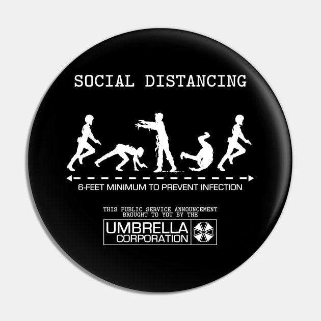 Social Dodging - zombie Pin by CCDesign