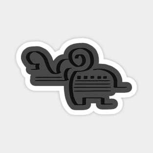 Stylized Elephant Magnet