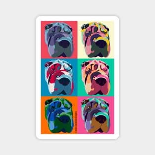 Pop Art Shar Pei Magnet