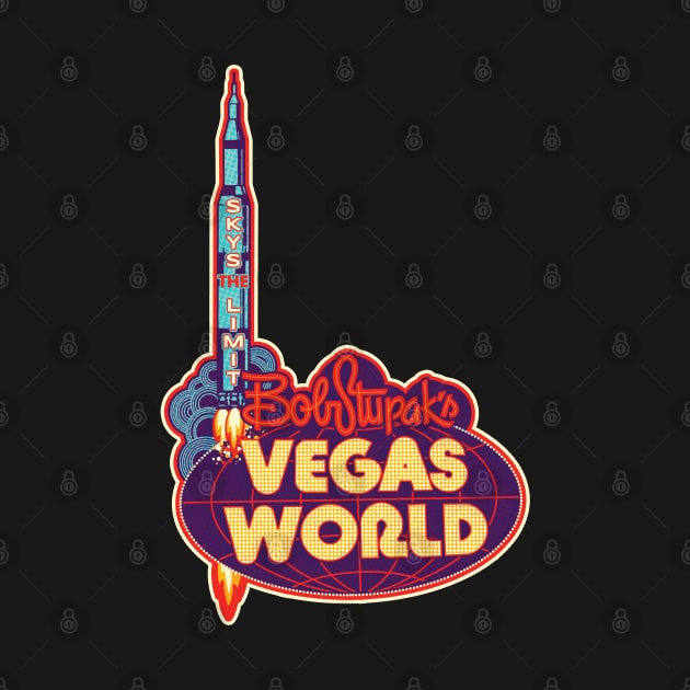 Vintage Vegas World Hotel and Casino Sign Las Vegas by StudioPM71