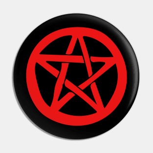 Red Pentagram Pin