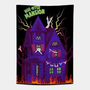 Funny haunted mansion halloween Tapestry