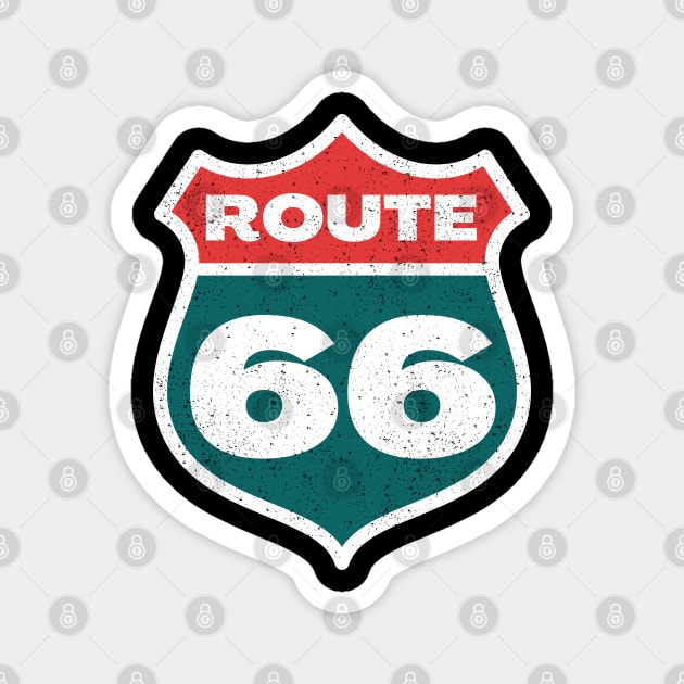 Route 66 Highway Magnet by FullOnNostalgia