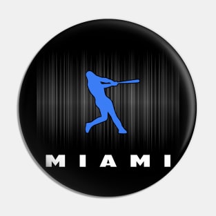 Miami Retro Baseball Souvenir I Love Miami Men Women Pin