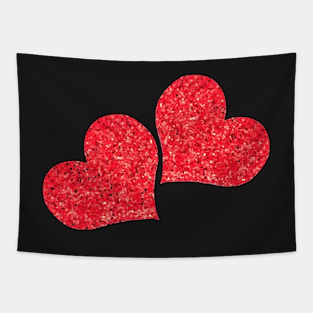 RED HEARTS Tapestry by O.M design