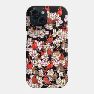 Red Cardinal dogwood flower North Carolina Virginia Phone Case