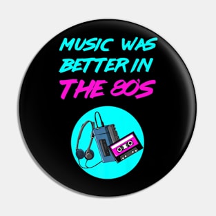 80s Music Casette Tape Neon Pin