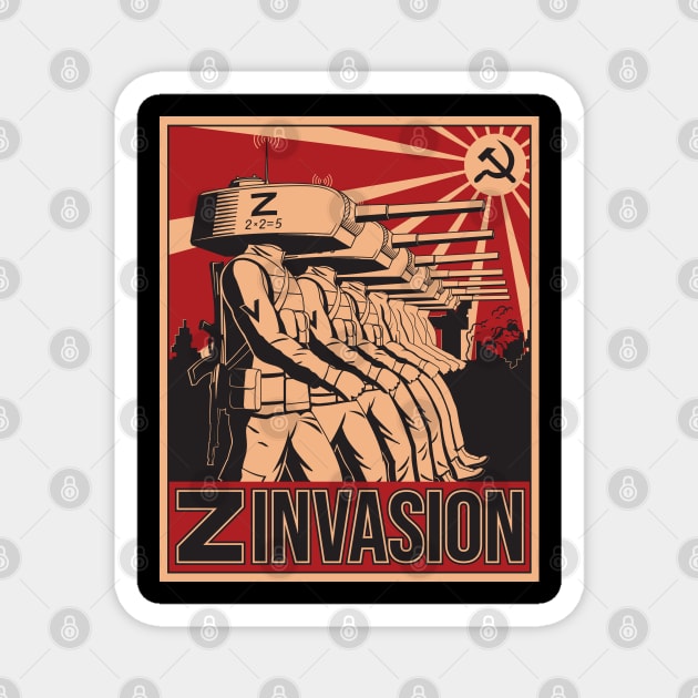 Russian invasion of Ukraine 2022 Magnet by Alex Birch