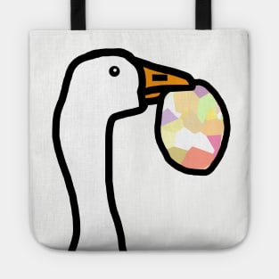 Portrait of a Goose Stealing an Easter Egg Tote