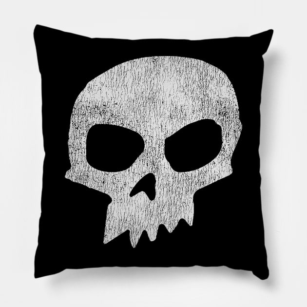 Sid's Skull Vintage Pillow by temres