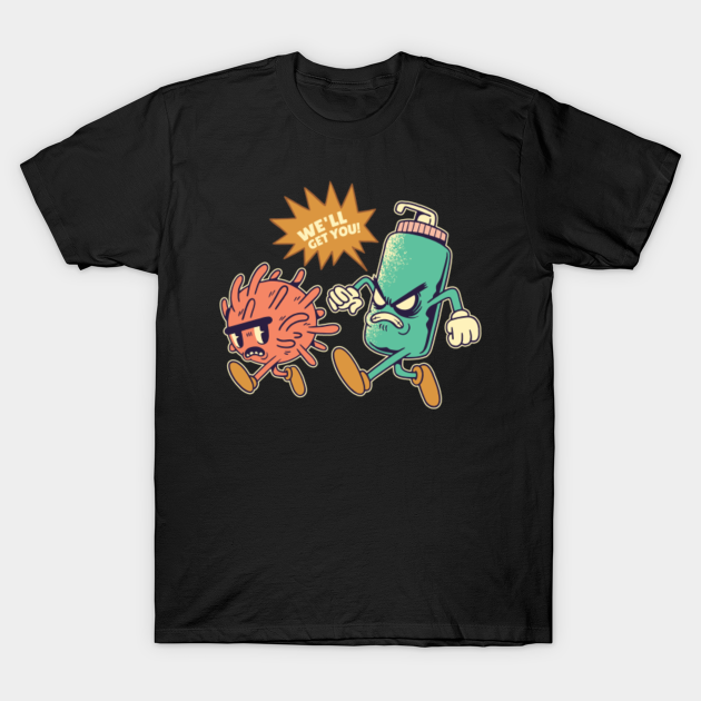 Discover Coronavirus chase cartoon - Corona Virus - T-Shirt