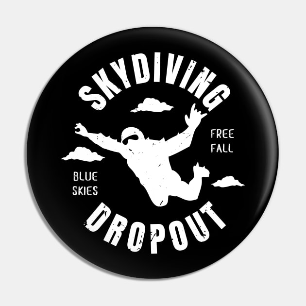 Skydiver Dropout Freefalling Skydiver Pin by atomguy