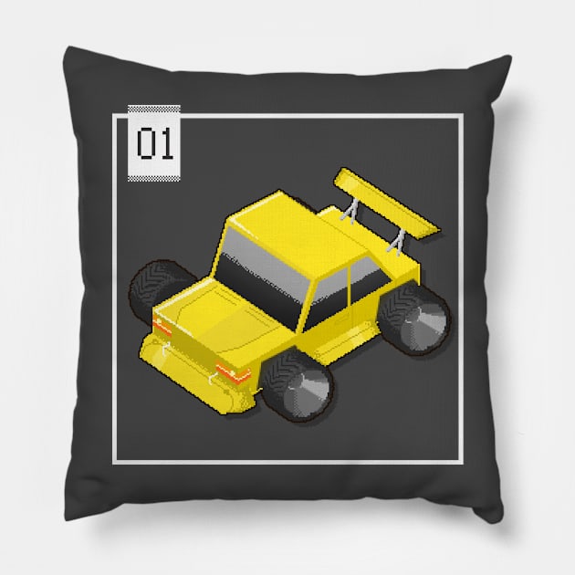 01 - Pixel Cars - Little Yellow Pillow by Kenox