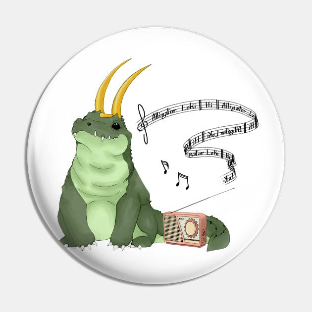 Alligator Loki Pin by SeaGalaxyBrain