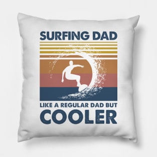 Surfing Dad Vintage Gift Father's Day Pillow