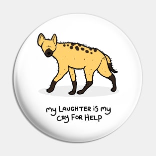 Grumpy Hyena Pin