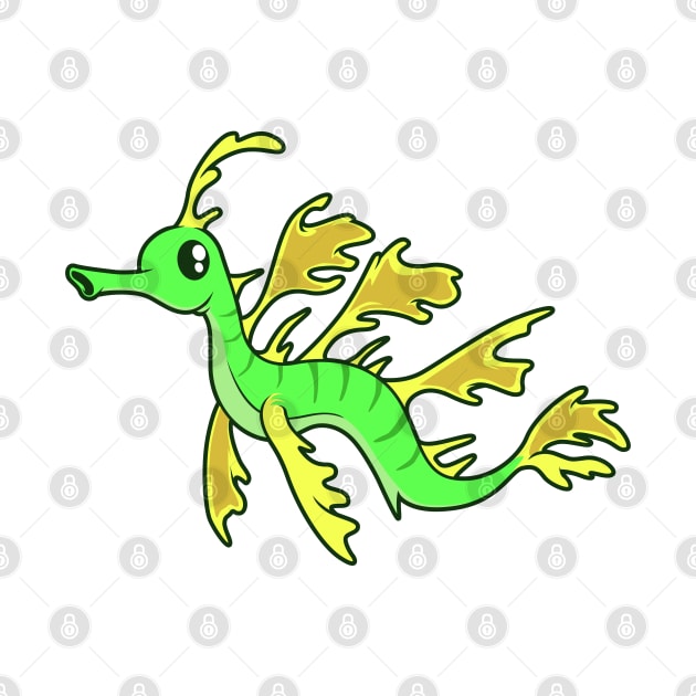 Kawaii Leafy seadragon by Modern Medieval Design