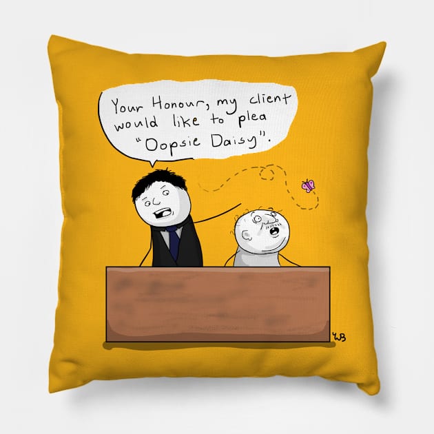 "Oopsie Daisy" Pillow by OddComics