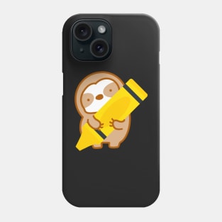 Cute Yellow Crayon Sloth Phone Case