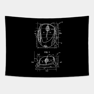 Modern Computer PC Mouse Diagram Tapestry