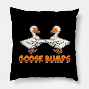 Cute & Funny Goose Bumps Goosebumps Animal Pun Pillow