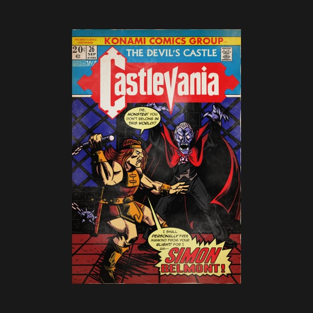 Castlevania Vintage Comic Cover by MichaelJLarson