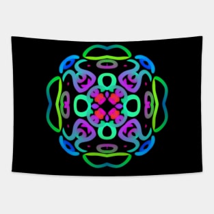 Gradient Alien Flower Tapestry