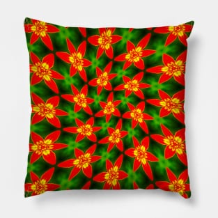 Red Cute Blossom Pattern Pillow