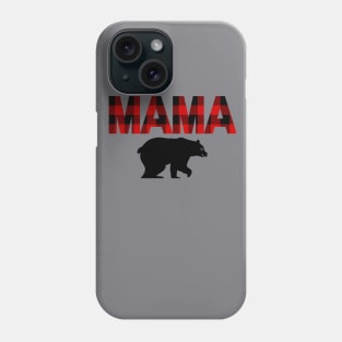 Mama Bear in Buffalo Plaid Pattern Phone Case