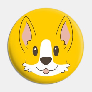 Cute Corgi Face Pin