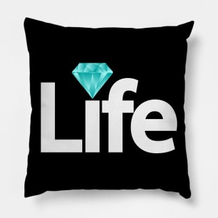 Life creative typography design Pillow