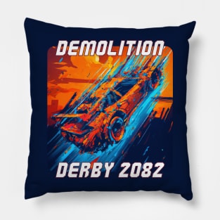 Demolition Derby 2082 Pillow