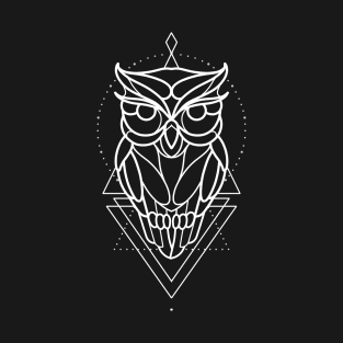 Linework owl design T-Shirt