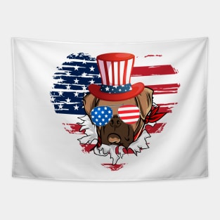 Funny 4th Of July 2021 Fourth Of July For Men's And Women's For 4th Of July Celebration Birthday Gift For Who Like And Loves dogs Tapestry