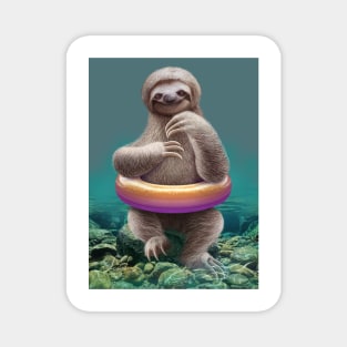 sloth with buoy Magnet