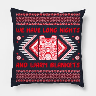 Beaver Totem Ugly Sweater Love Pillow