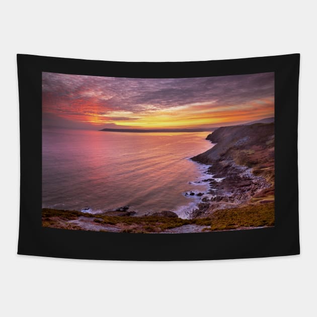 Foxslade Sunset, Gower Tapestry by dasantillo