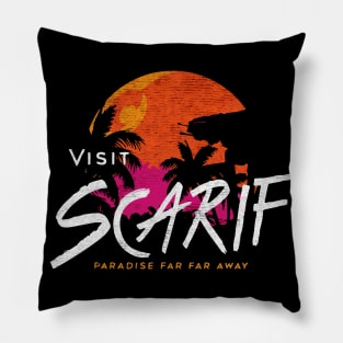 Visit Scarif parasdise far away Pillow