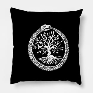 Ouroboros Snake Witchy, Gothic, Punk Alchemy Pillow