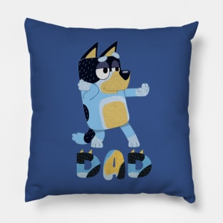 Retro bluey dad Pillow