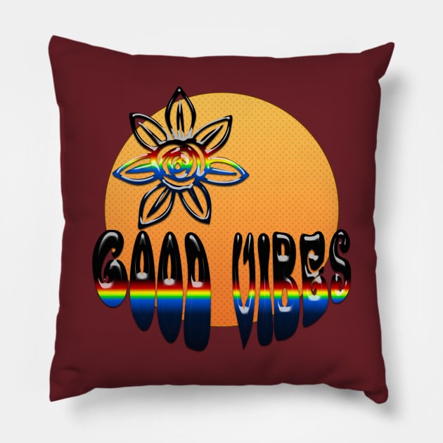 Good vibes Pillow by Sinmara