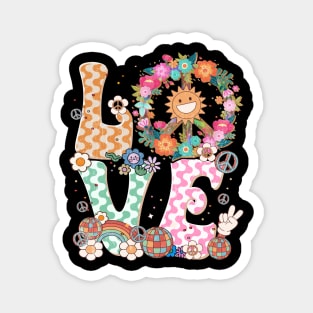 Peace Sign Love 60s 70s Costume Groovy Hippie Theme Party Magnet