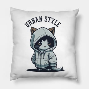 Urban Cat Design Pillow