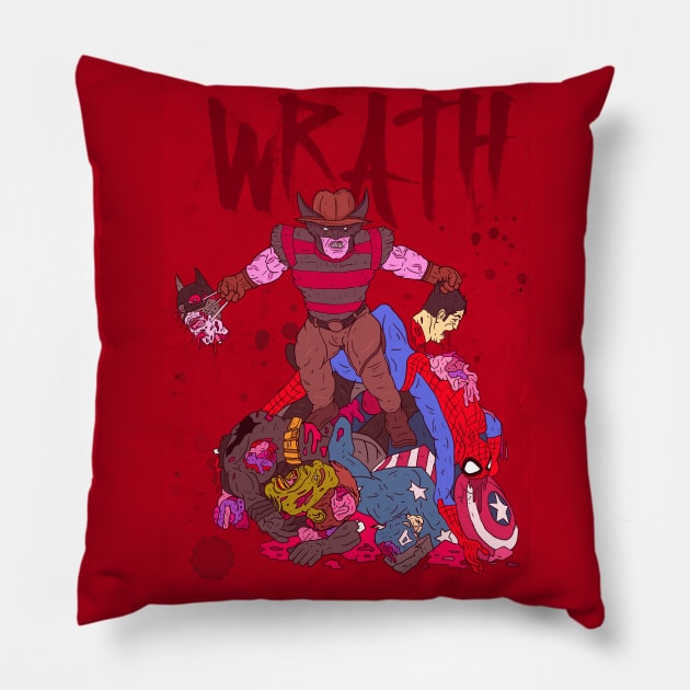 Hero to Zero - Wrath Pillow by nickcocozza