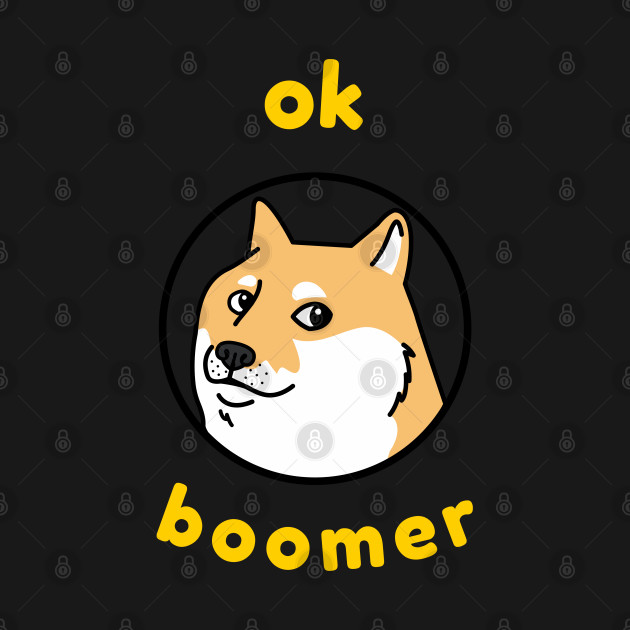 Disover Ok Boomer Funny Shiba Inu Dog Meme Design - Shiba Inu - T-Shirt